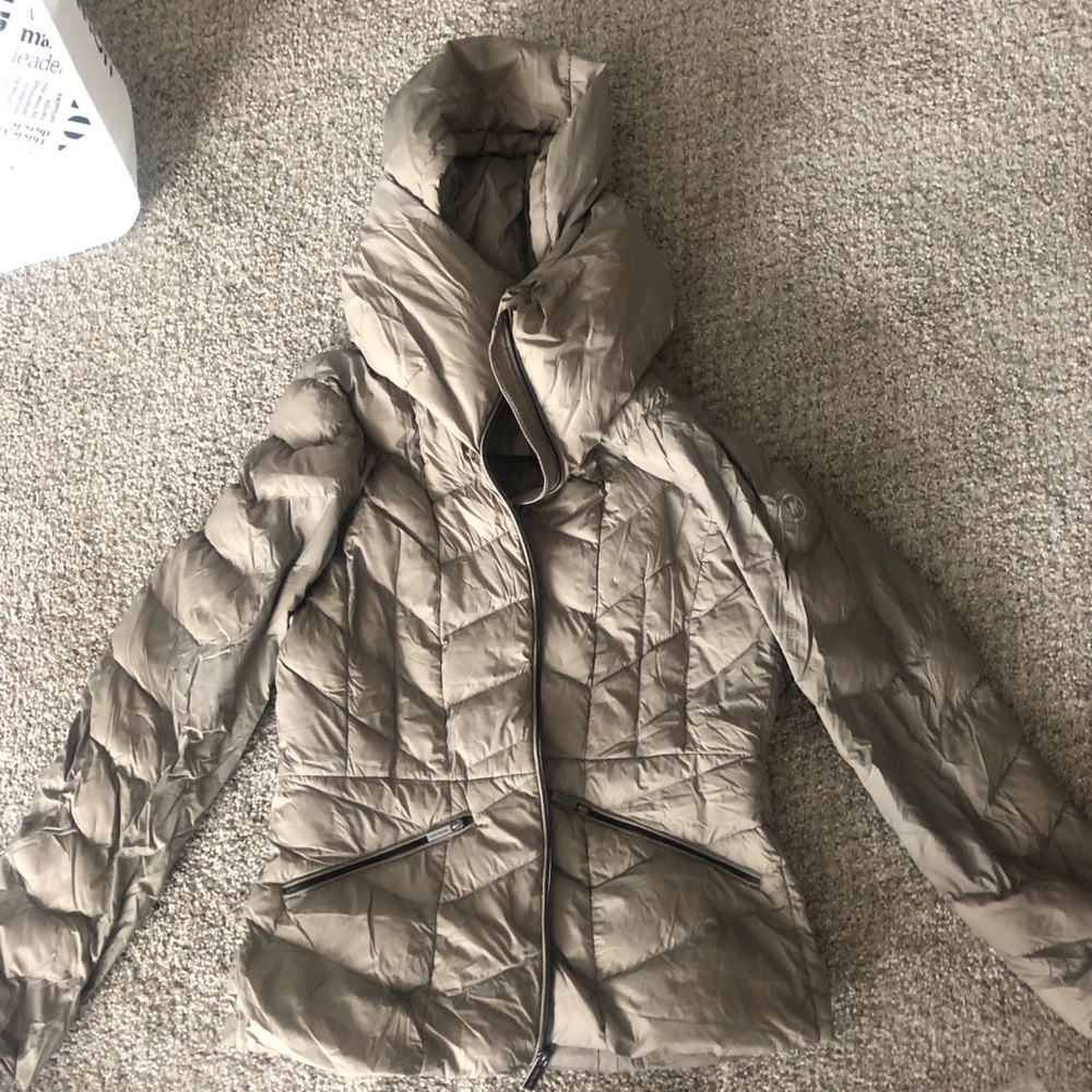 EUC Michael Kors Down Coat Size M - Nude Brown